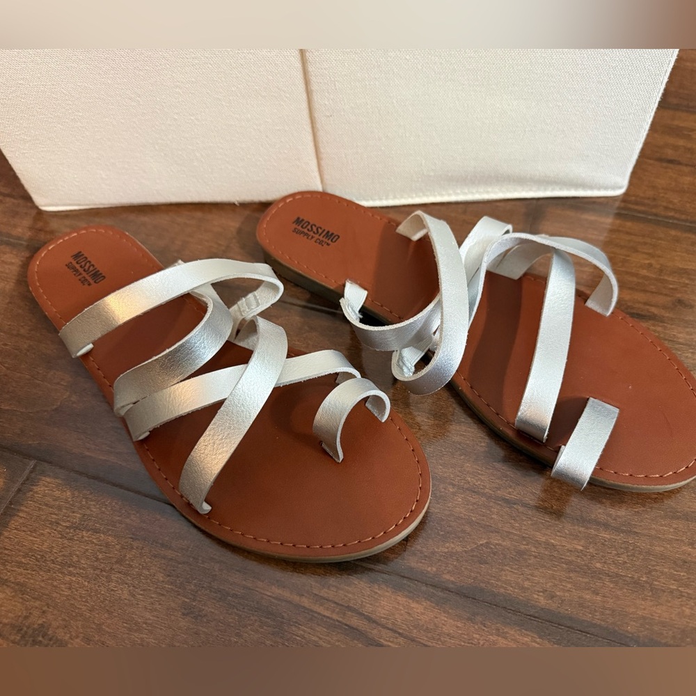 Mossimo Silver Sandals Size 9